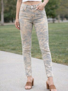 WEEKDAY, size W28 L34 white acid washed bleached look skinny jeans